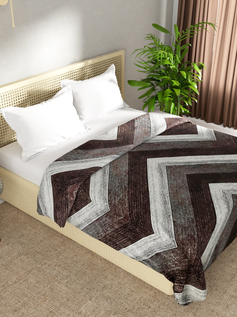 Ultra Soft Microfiber Double Bed Ac Blanket <small> (abstract-grey)</small>