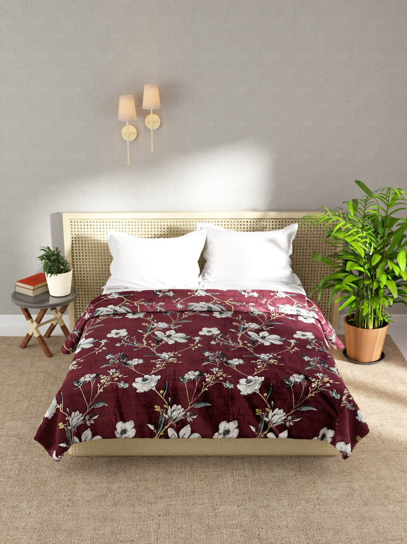 Ultra Soft Microfiber Double Bed Ac Blanket <small> (abstract-brown)</small>