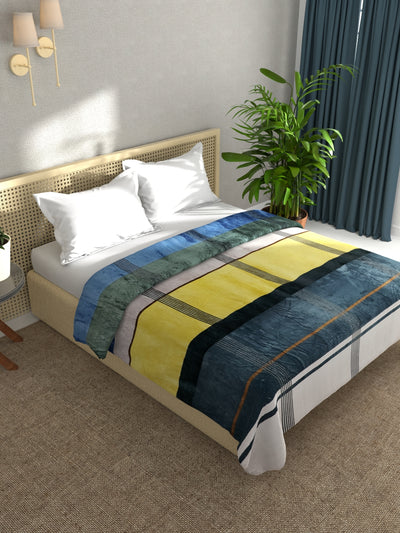 Ultra Soft Microfiber Double Bed Ac Blanket <small> (pride-checks-multi)</small>