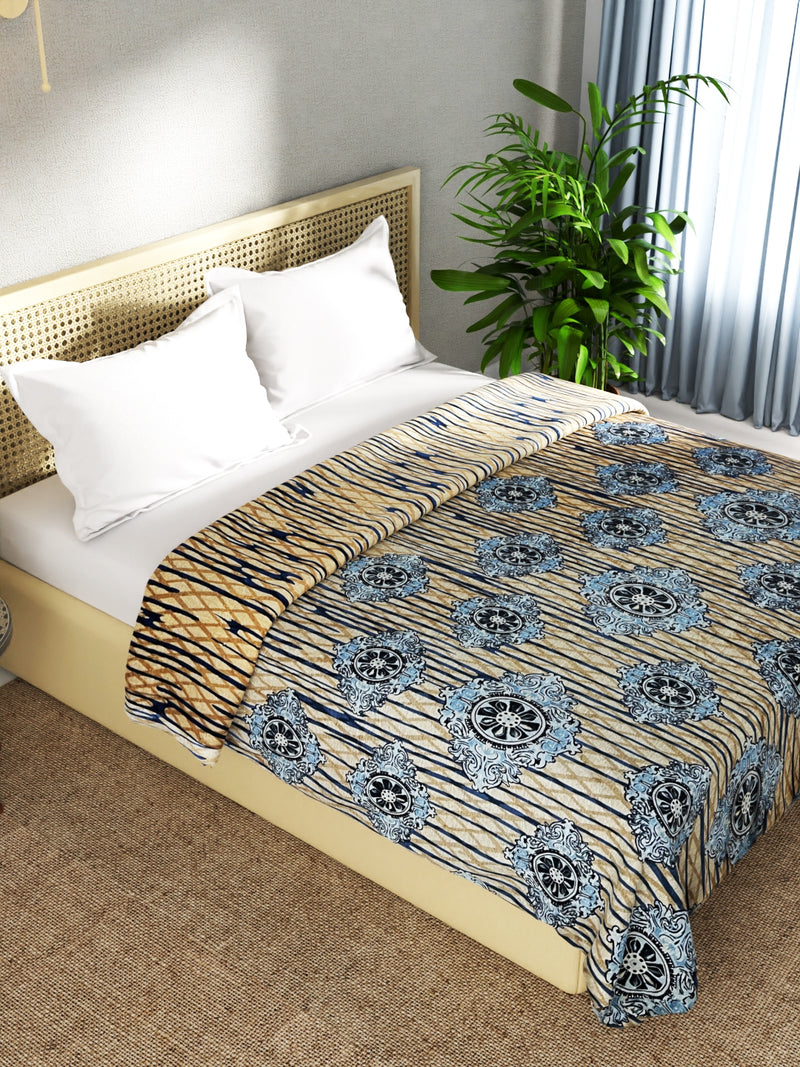 Ultra Soft Microfiber Double Bed Ac Blanket <small> (ornamental-multi)</small>