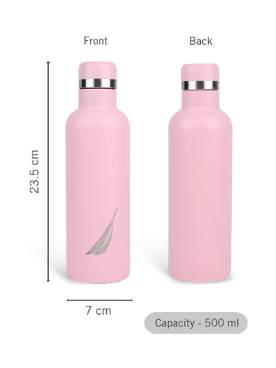 Iconic Leak-Proof Bottle: 24-Hour Hot & Cold Thermos/Flask For Fitness Enthusiasts <small> (oreo solid-lightpink)</small>