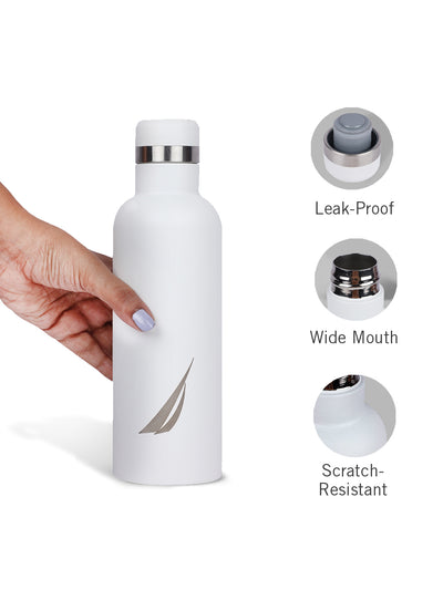 Iconic Leak-Proof Bottle: 24-Hour Hot & Cold Thermos/Flask For Fitness Enthusiasts <small> (oreo solid-white)</small>