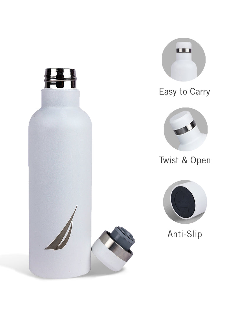 Iconic Leak-Proof Bottle: 24-Hour Hot & Cold Thermos/Flask For Fitness Enthusiasts <small> (oreo solid-white)</small>