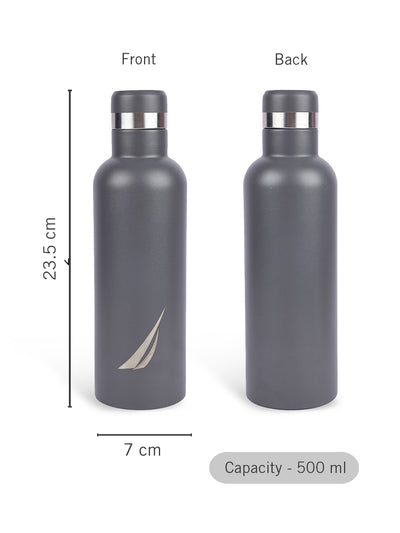 Iconic Leak-Proof Bottle: 24-Hour Hot & Cold Thermos/Flask For Fitness Enthusiasts <small> (oreo solid-lightgrey)</small>