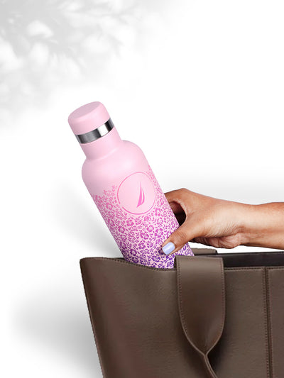 Iconic Leak-Proof Bottle: 24-Hour Hot & Cold Thermos/Flask For Fitness Enthusiasts <small> (oreo prtd-pink/purple)</small>