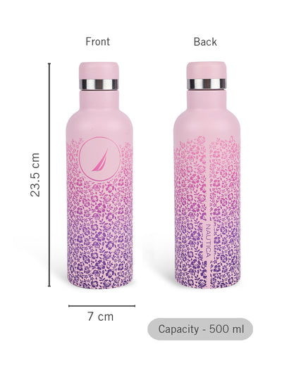 Iconic Leak-Proof Bottle: 24-Hour Hot & Cold Thermos/Flask For Fitness Enthusiasts <small> (oreo prtd-pink/purple)</small>