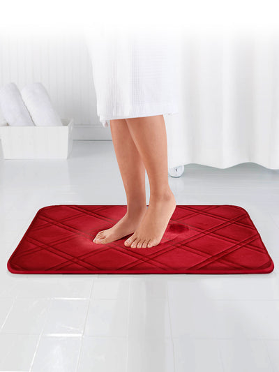 Memory Foam Anti Slip Bath Mat <small> (trellis-taupe)</small>