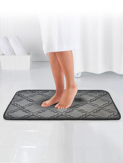 Memory Foam Anti Slip Bath Mat <small> (trellis-taupe)</small>