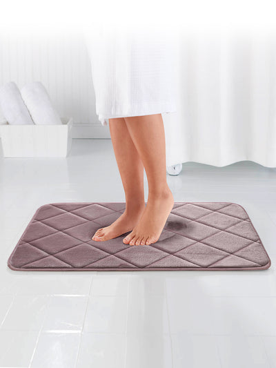 Memory Foam Anti Slip Bath Mat <small> (trellis-taupe)</small>