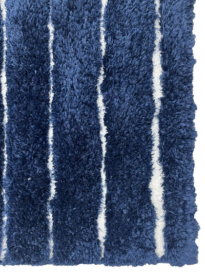 Ultra Soft Fluffy Anti Slip Bath Mat <small> (stripe-navy)</small>