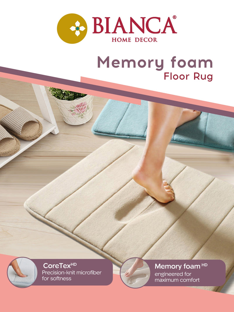 Memory Foam Anti Slip Bath Mat <small> (moroccan trellis-carrot)</small>
