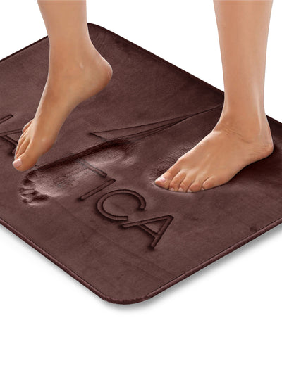 Luxurious Memory Foam Non-Skid  Bath Rug <small> (solid-chocolate)</small>
