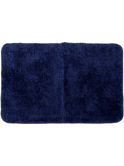 Soft Cotton Anti Slip Bath Mat <small> (solid-navyblue)</small>