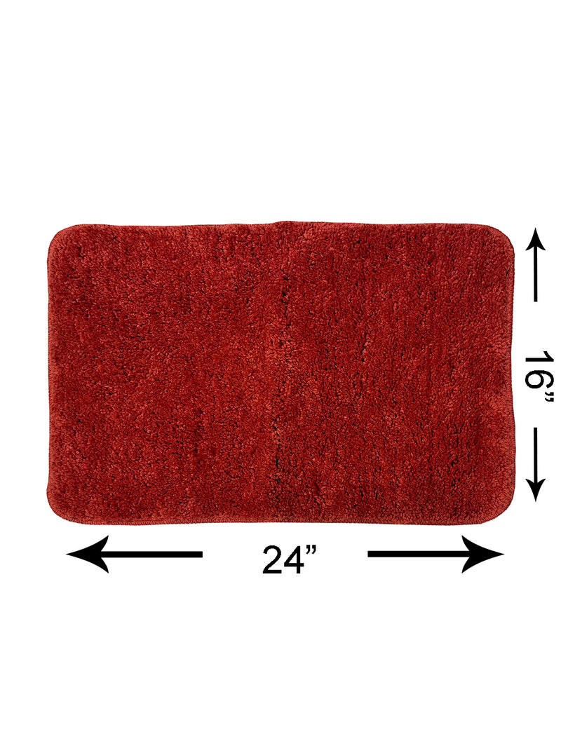 Soft Cotton Anti Slip Bath Mat <small> (solid-orange)</small>