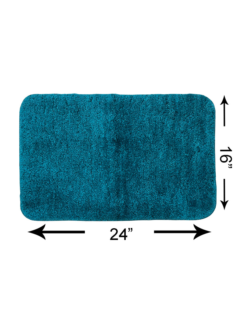 Soft Cotton Anti Slip Bath Mat <small> (solid-turquoise)</small>