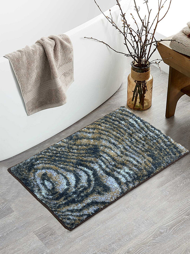 Super Soft Designer Anti Slip Bath Mat <small> (abstract-grey/brown)</small>