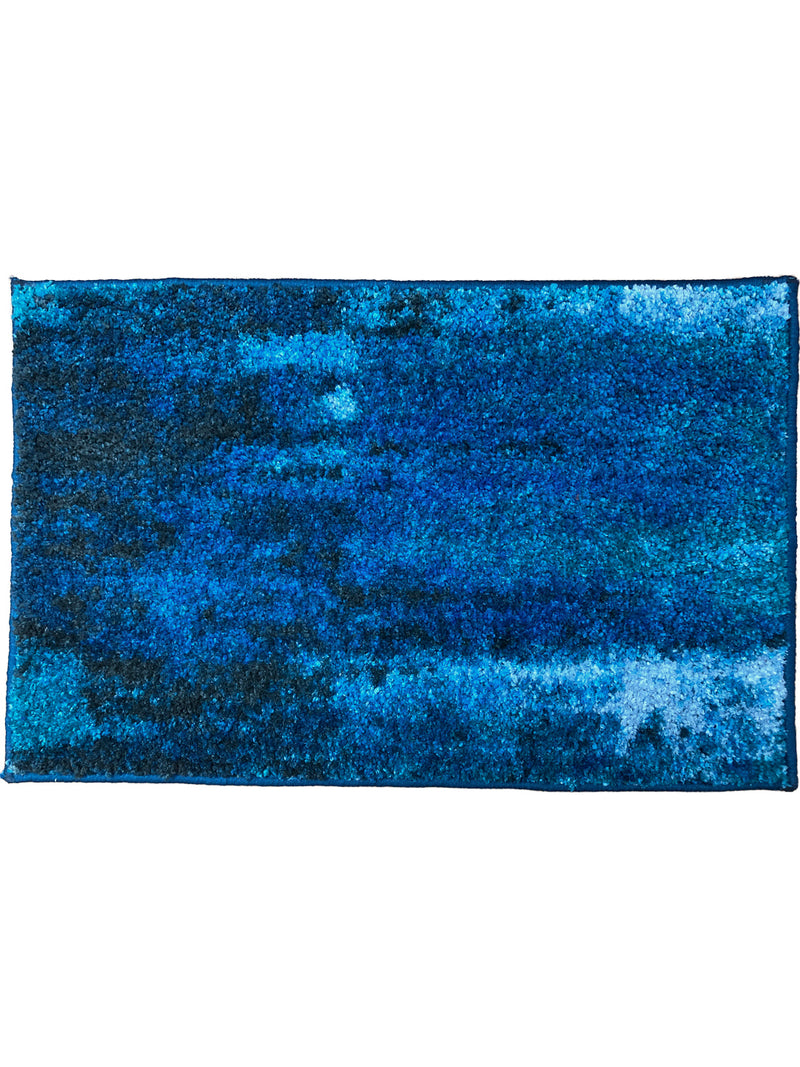 Super Soft Designer Anti Slip Bath Mat <small> (abstract-blue)</small>