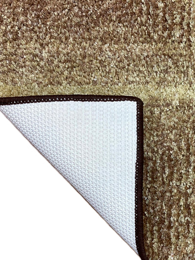 Super Soft Designer Anti Slip Bath Mat <small> (geometric-khaki/brown)</small>