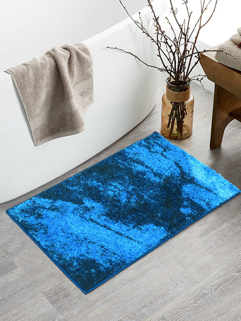 Super Soft Designer Anti Slip Bath Mat <small> (abstract-blue/navy)</small>