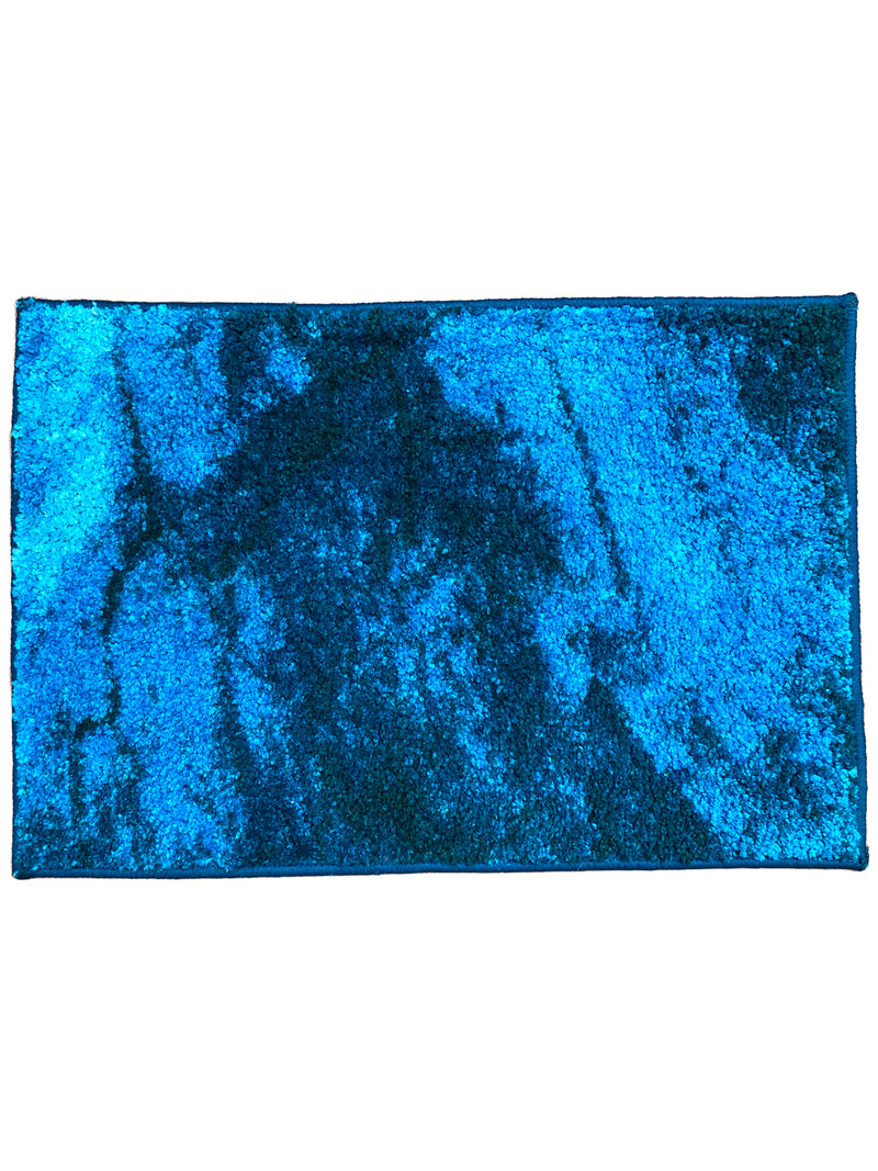 Super Soft Designer Anti Slip Bath Mat <small> (abstract-blue/navy)</small>