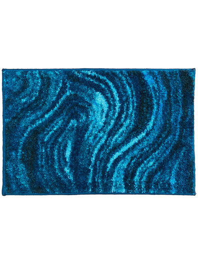 Super Soft Designer Anti Slip Bath Mat <small> (abstract-blue/dk.blue)</small>