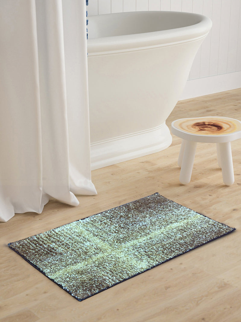 Super Soft Designer Anti Slip Bath Mat <small> (geometric-khaki/brown)</small>