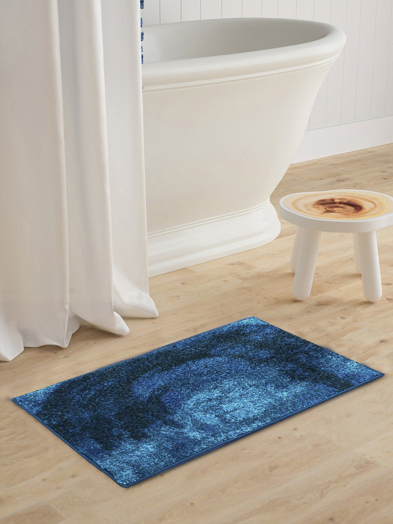 Super Soft Designer Anti Slip Bath Mat <small> (abstract-blue/navy)</small>