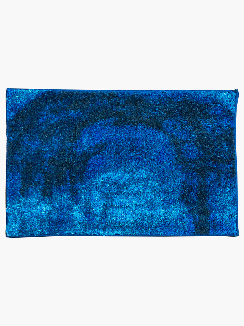 Super Soft Designer Anti Slip Bath Mat <small> (abstract-blue/navy)</small>