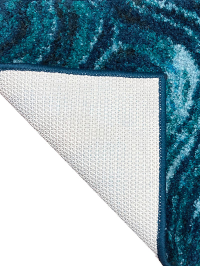 Super Soft Designer Anti Slip Bath Mat <small> (abstract-blue/dk.blue)</small>