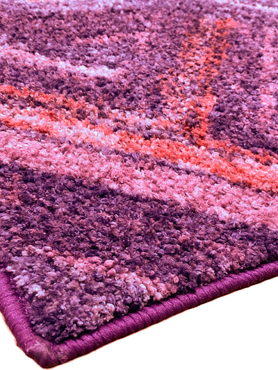 Super Soft Designer Anti Slip Bath Mat <small> (geometric-plum)</small>