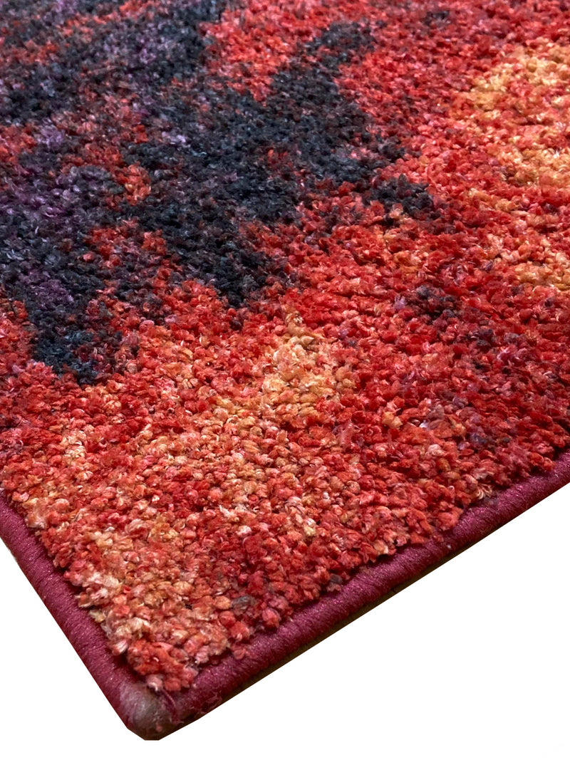 Super Soft Designer Anti Slip Bath Mat <small> (abstract-red/multi)</small>