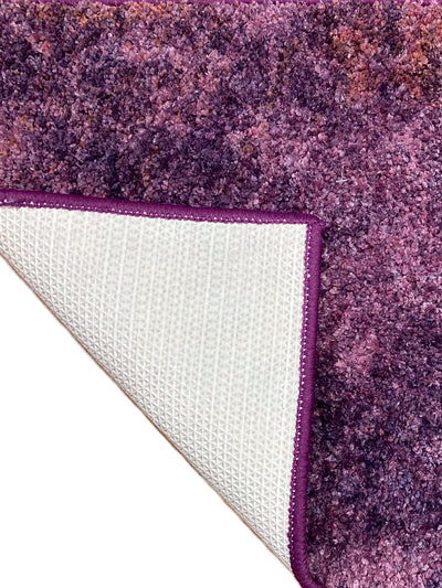 Super Soft Designer Anti Slip Bath Mat <small> (geometric-plum)</small>