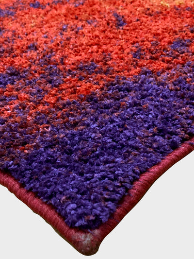 Super Soft Designer Anti Slip Bath Mat <small> (abstract-red/beige)</small>