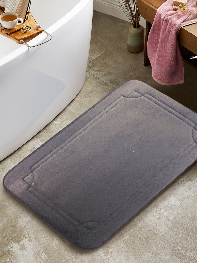 Memory Foam Anti Slip Bath Mat <small> (solid-grey)</small>