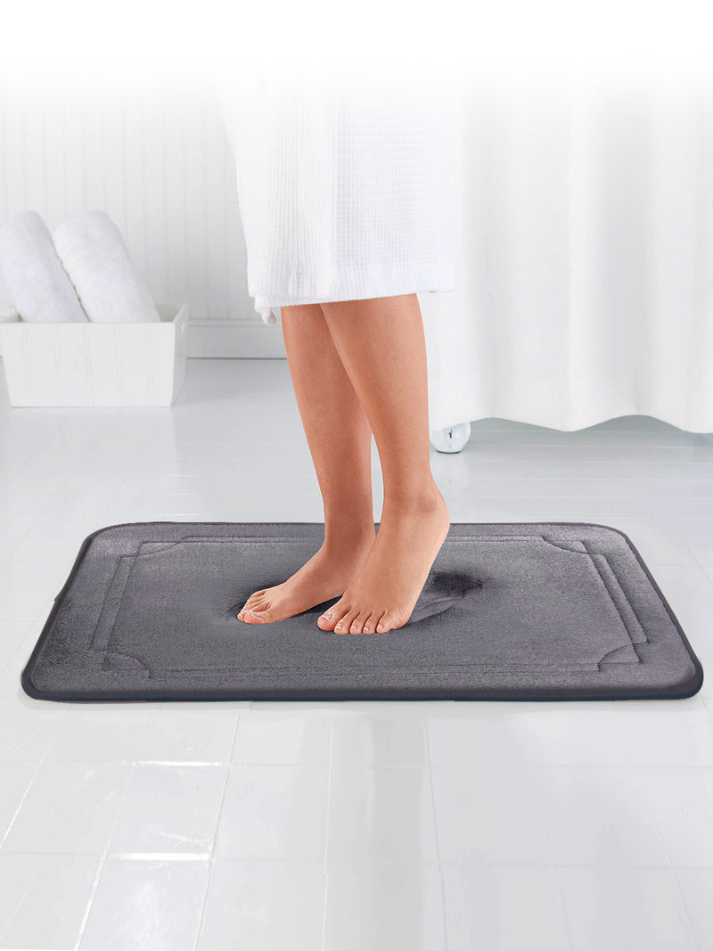 Memory Foam Anti Slip Bath Mat <small> (solid-grey)</small>