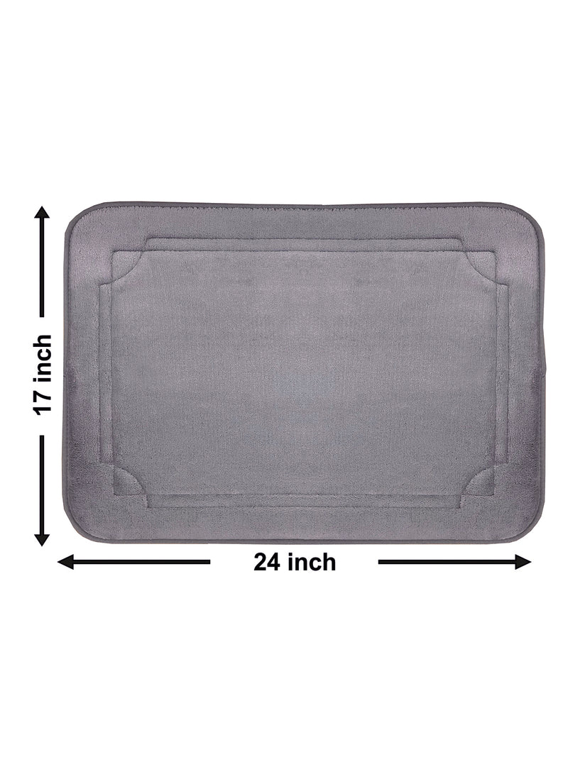Memory Foam Anti Slip Bath Mat <small> (solid-grey)</small>