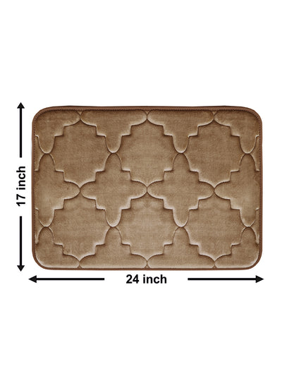 Memory Foam Anti Slip Bath Mat <small> (ornamental-brown)</small>