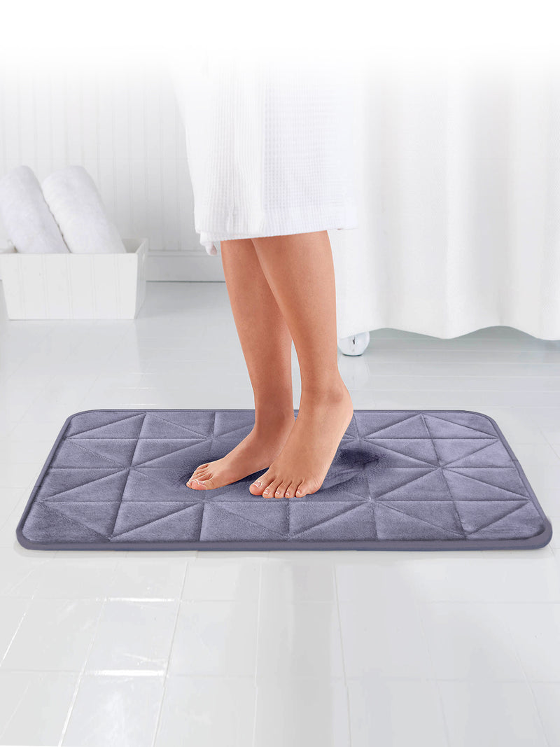 Memory Foam Anti Slip Bath Mat <small> (geometric-purple)</small>