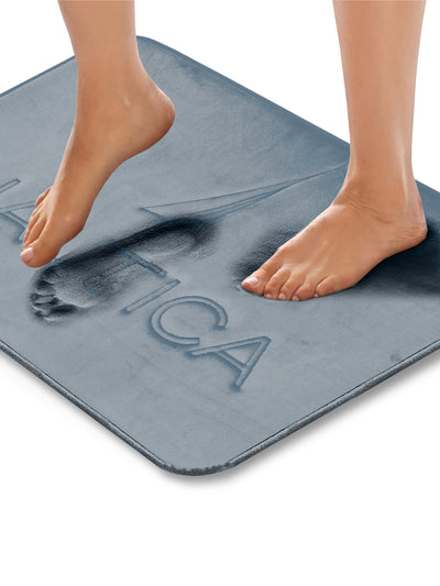 Luxurious Memory Foam Non-Skid  Bath Rug <small> (solid-denim)</small>