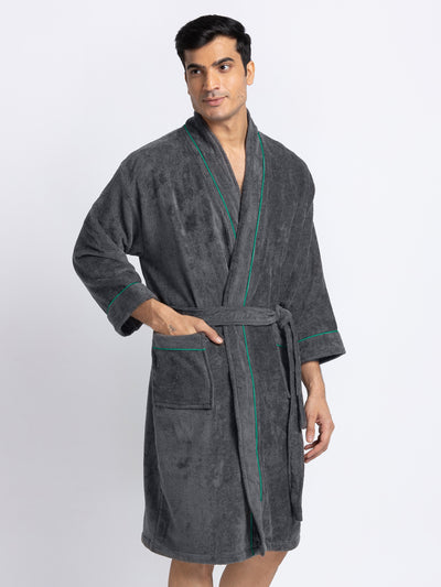 Luxurious Ultra Soft Bath Robe <small> (solid-grey)</small>