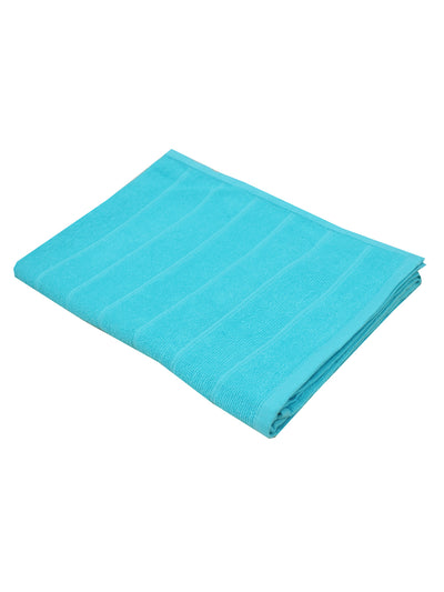 Reversible One Side Terry 100% Cotton Towel <small> (solid-sky blue)</small>
