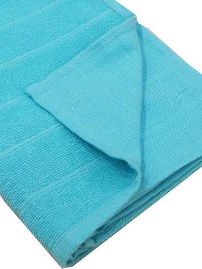 Reversible One Side Terry 100% Cotton Towel <small> (solid-sky blue)</small>