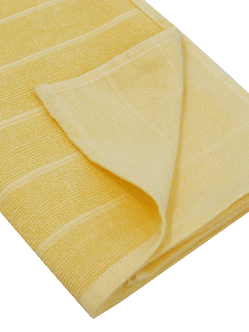 Reversible One Side Terry 100% Cotton Towel <small> (solid-yellow)</small>