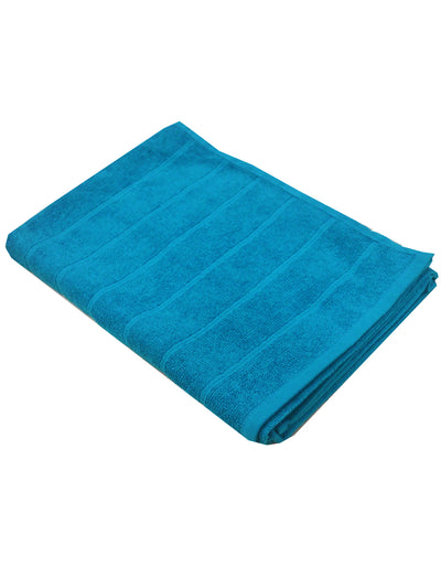 Reversible One Side Terry 100% Cotton Towel <small> (solid-aqua)</small>
