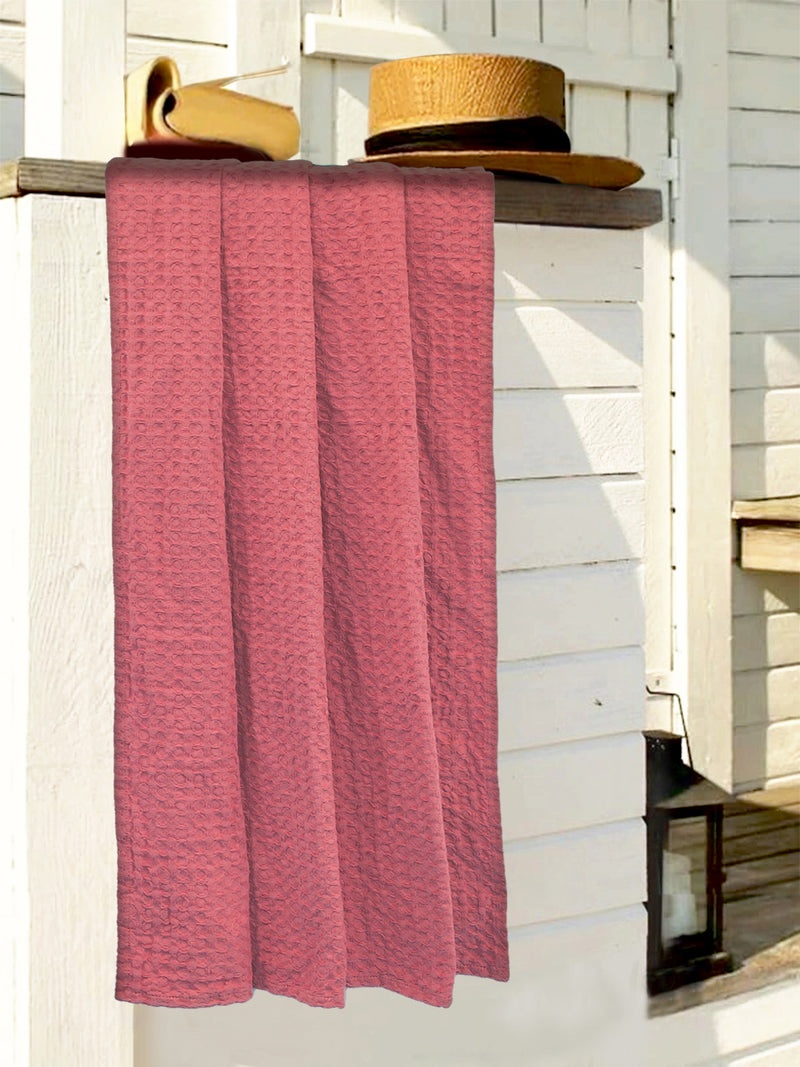 Soft Waffle 100% Organic Cotton Towel <small> (waffle-coral)</small>