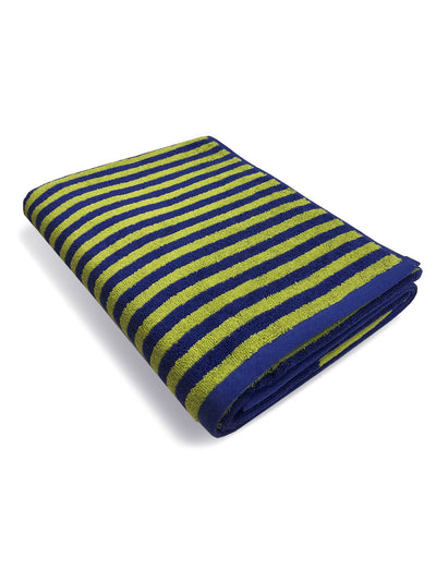 Designer 100% Cotton Beach & Bath Towel <small> (stripe-green/blue)</small>