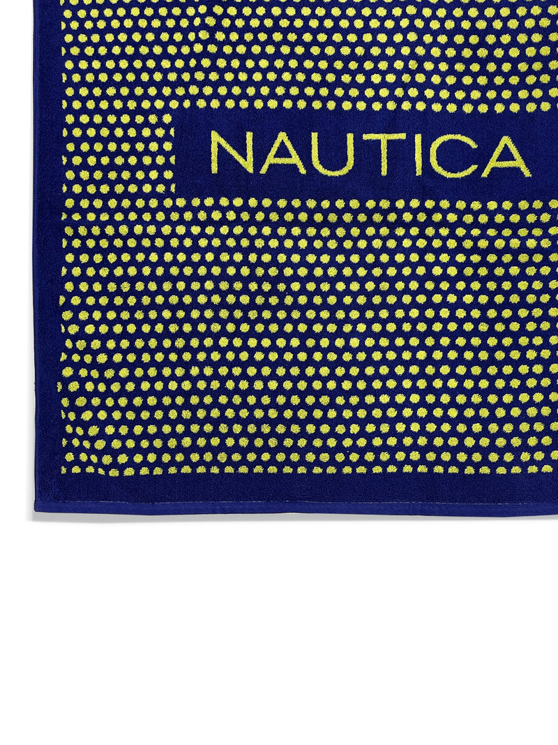 Designer 100% Cotton Beach & Bath Towel <small> (polka dot-green/blue)</small>