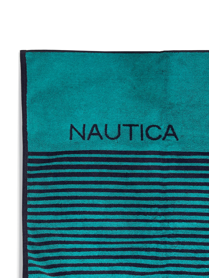 Designer 100% Cotton Beach & Bath Towel <small> (geometrical-teal/grey)</small>