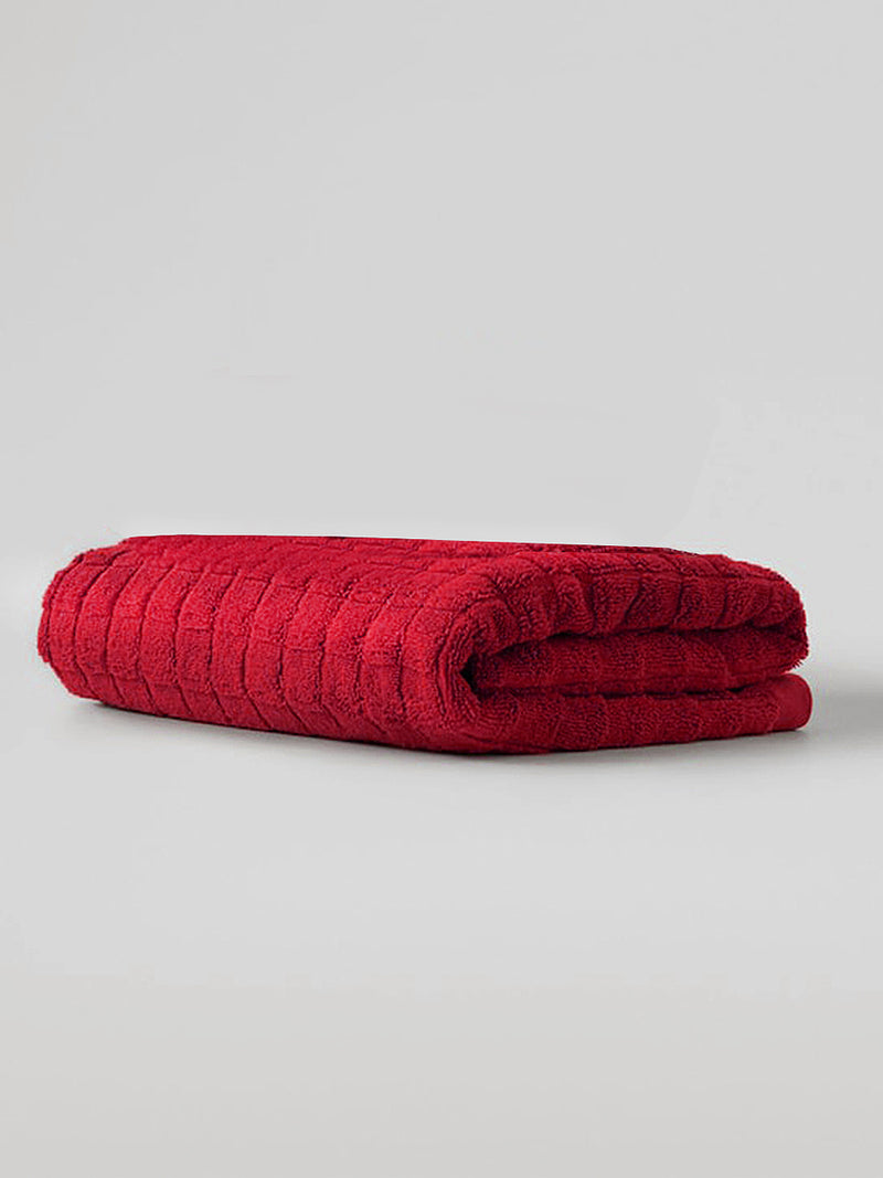 Super Soft 100% Cotton Towel <small> (checks-red)</small>