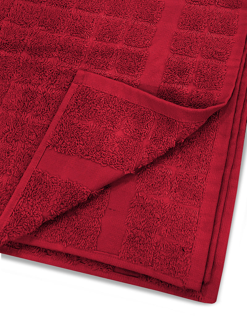 Super Soft 100% Cotton Towel <small> (checks-red)</small>